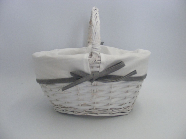 Koszyczek biały z materiałem-Polski producent (1)