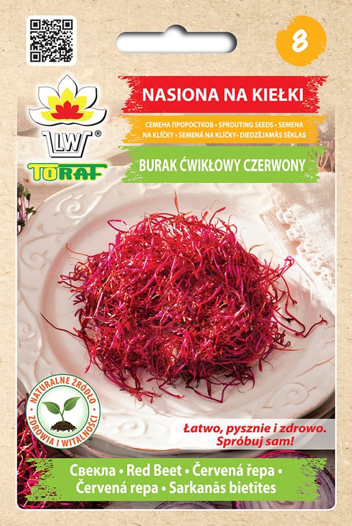 Kiełki Burak Ćwikłowy czerwony [10g] nasiona (1)