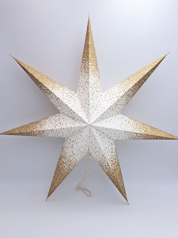 Gwiazda papierowa białozłota 60 cm (1)